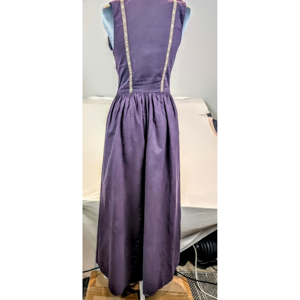 Purple Laced Corset Maxi Renaissance Holy Festival Folk Whimsygoth Alpine Dress - Picture 7 of 16